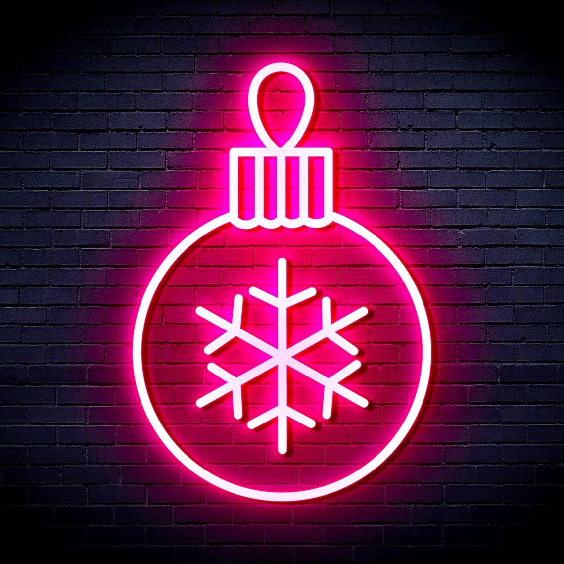 Snowflake Ornament Mouse LED Neon Sign