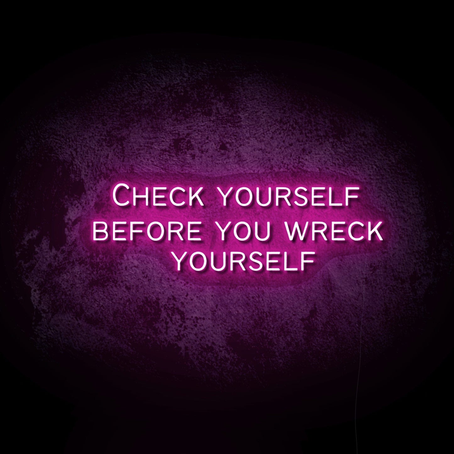 Check Yourself Before You Wreck Yourself LED Neon Sign