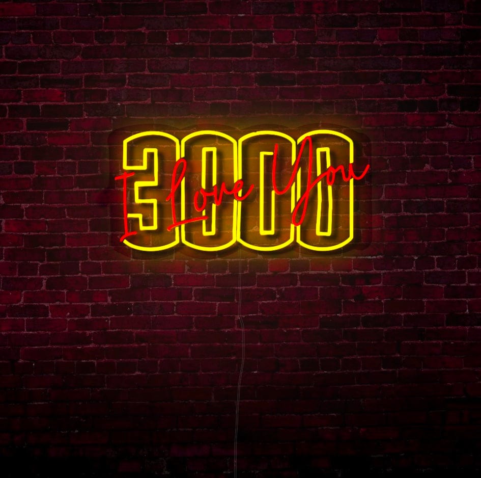 I Love You 3000 Red LED Neon Sign