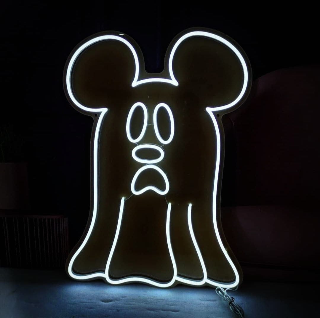 Scared Ghost LED Neon