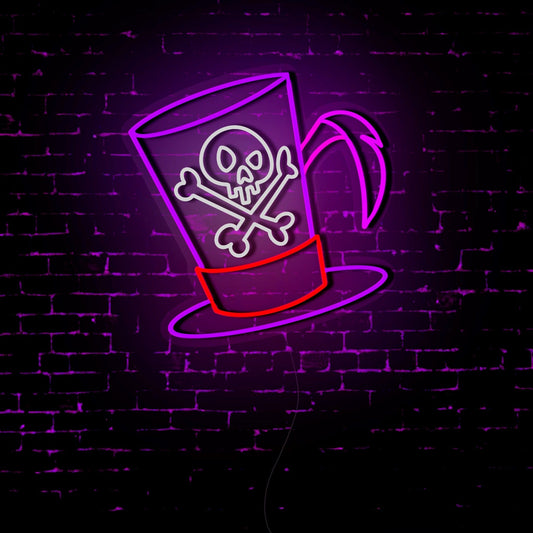 Shadow Man Hat LED Neon Sign