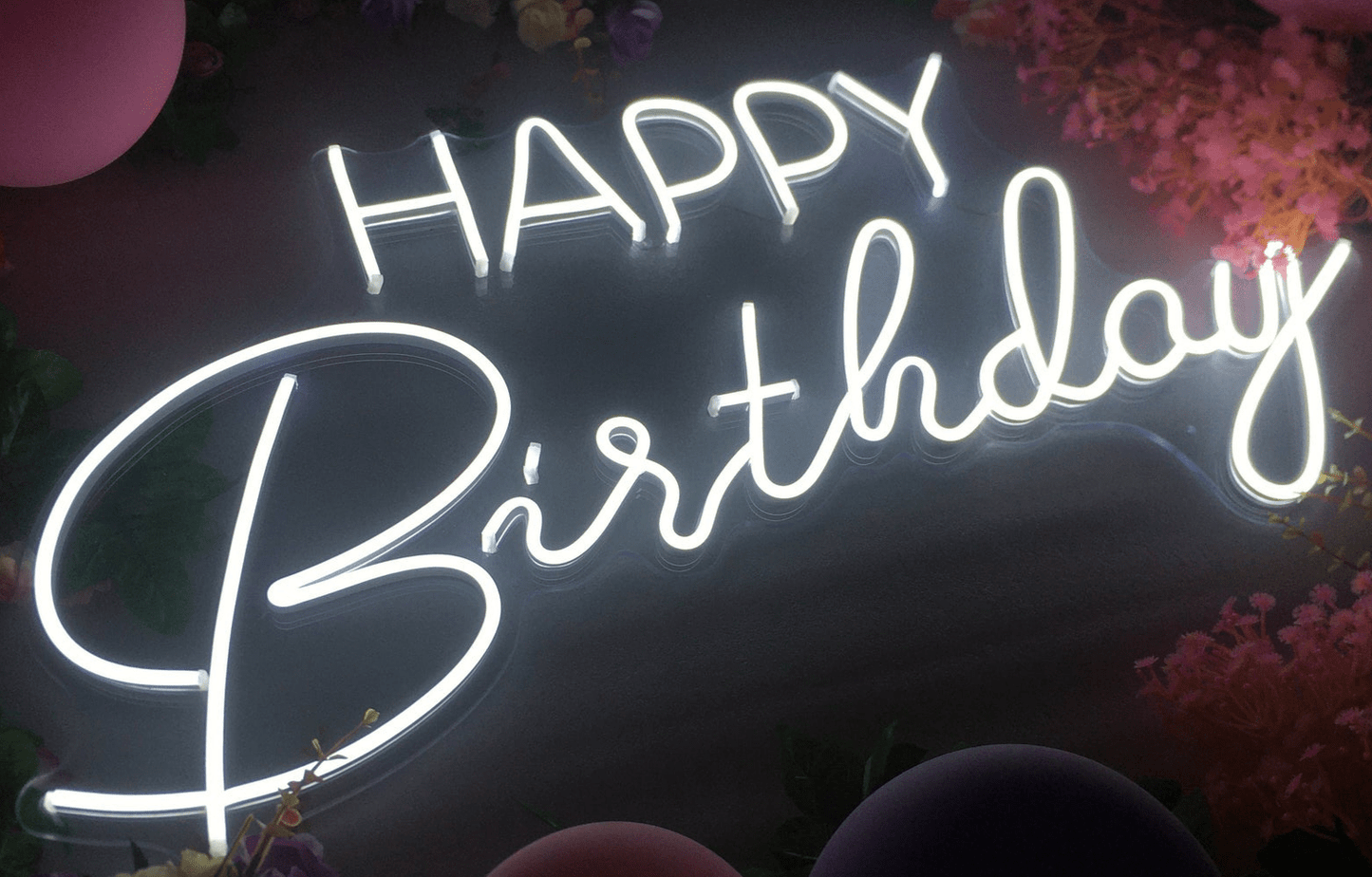 Happy Birthday LED Neon Sign