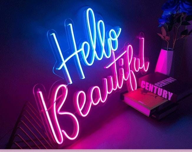 Hello Beautiful LED Neon Sign