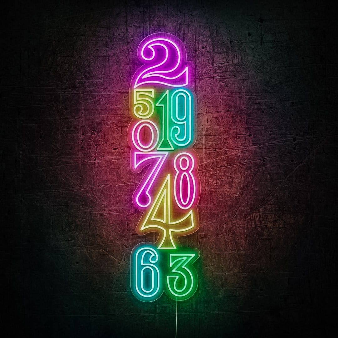 Neon Number Lights