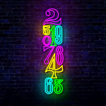 Neon Number Lights