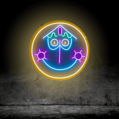 Happy Clock Neon Sign