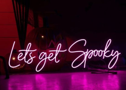 Let's Get Spooky LED Neon sign