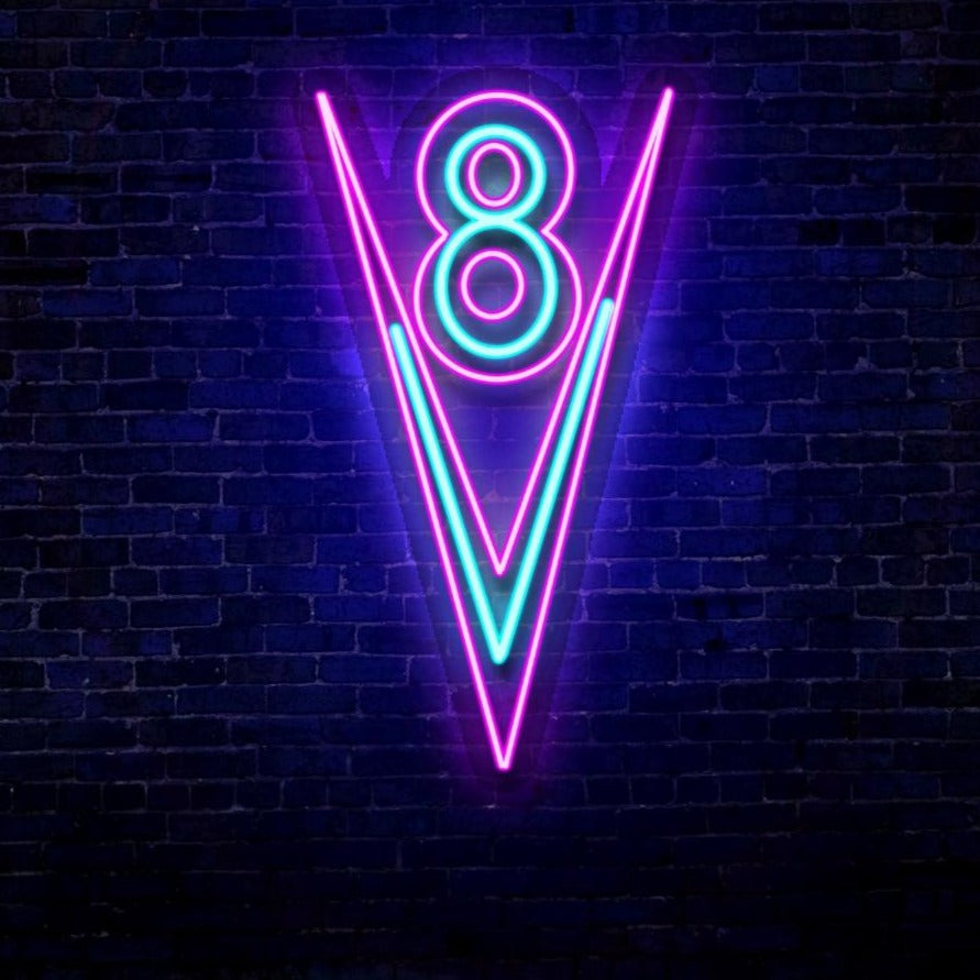 V 8 LED Neon Sign