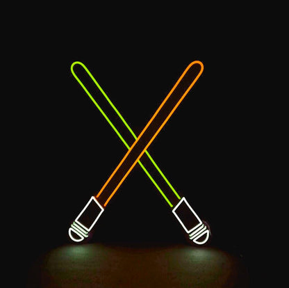 Cross Sword Neon Sign