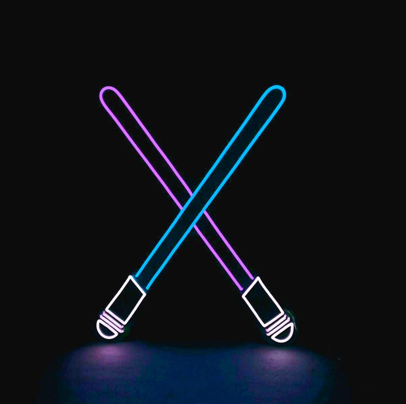 Cross Sword Neon Sign