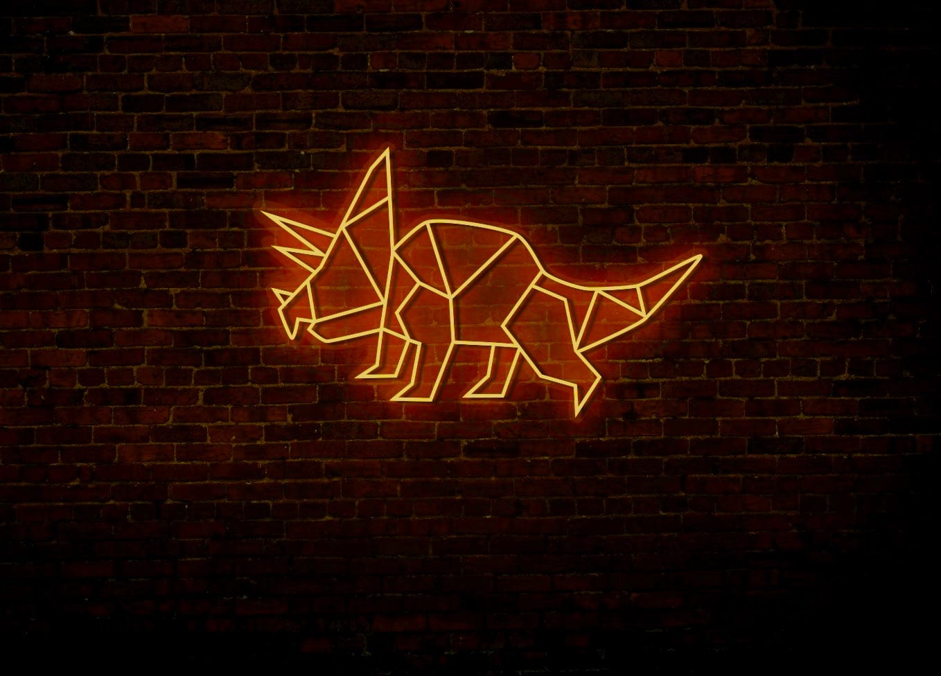 Triceratops Dinosaur LED Neon Sign
