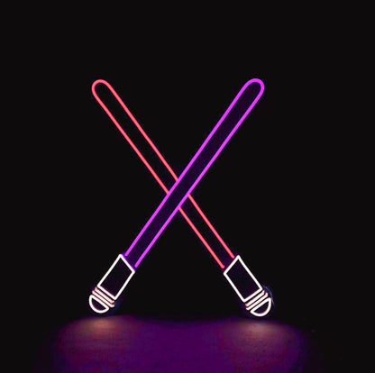 Cross Sword Neon Sign