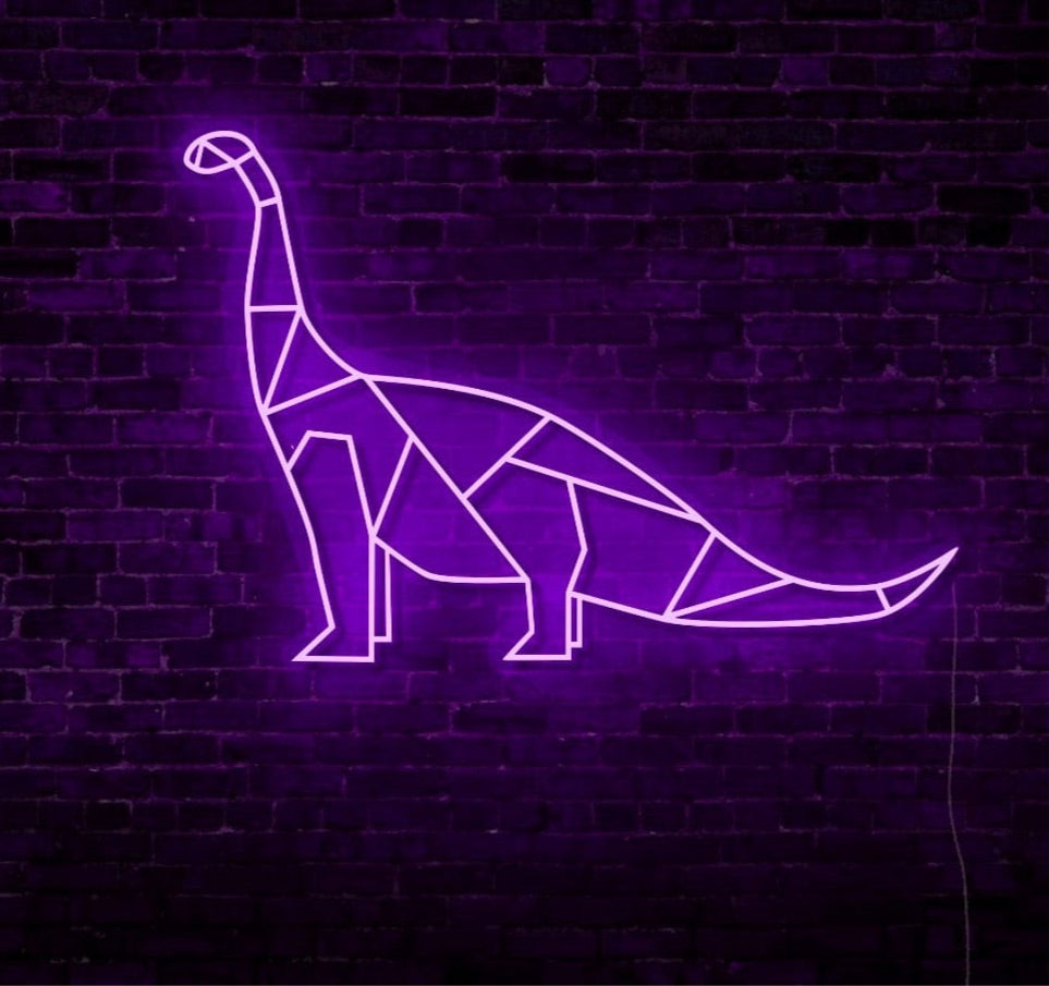 Brontosaurus Dinosaur LED Neon Sign