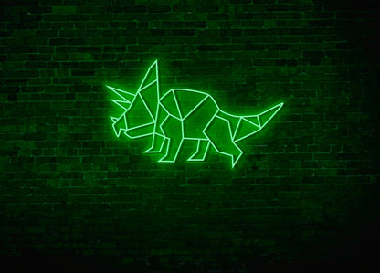 Triceratops Dinosaur LED Neon Sign