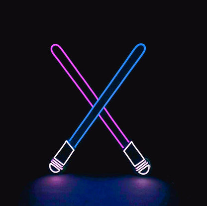 Cross Sword Neon Sign