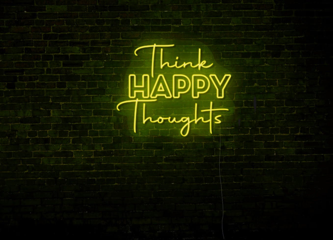 Think Happy Thoughts LED Neon Sign
