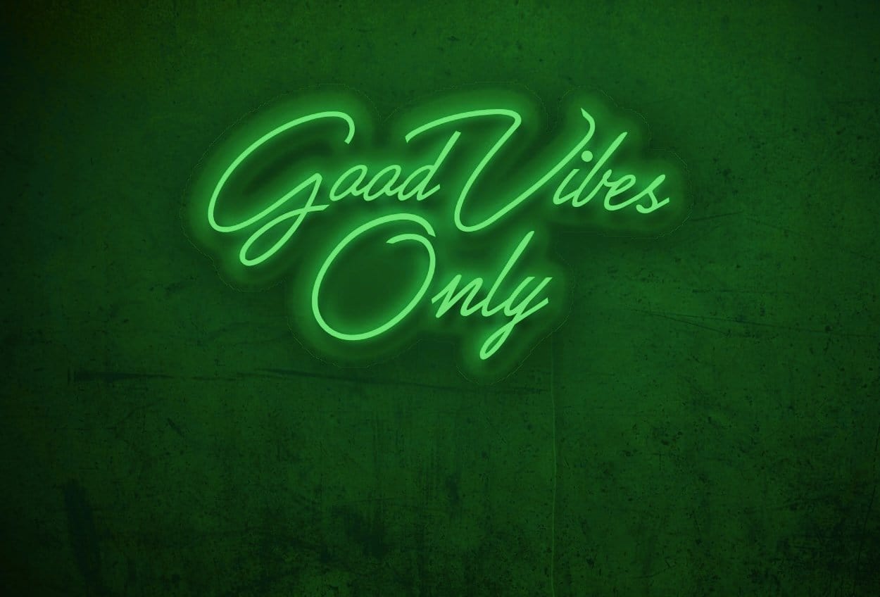 Good Vibes Only LED Neon Sign